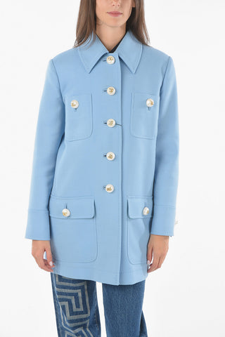Jewel Button Wool Saharan Coat