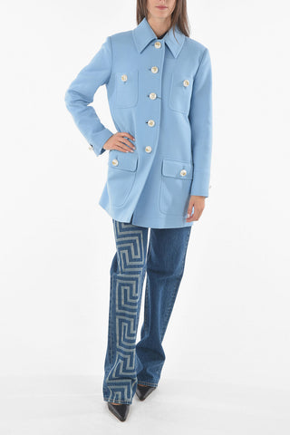 Jewel Button Wool Saharan Coat