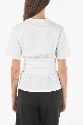 T-Shirt Slim Fit con Fascia in Vita Removibile
