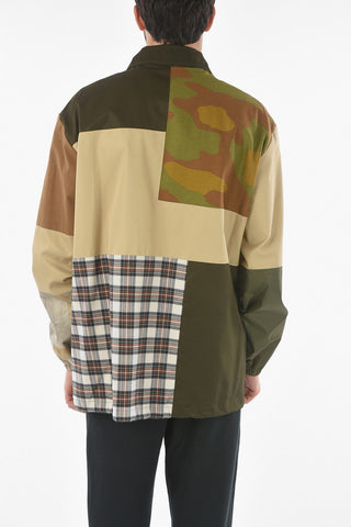Breast-pocket Snap Button Patchwork Outerwear