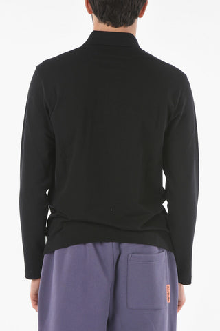 ZZEGNA Long-sleeved Stretch Cotton Polo