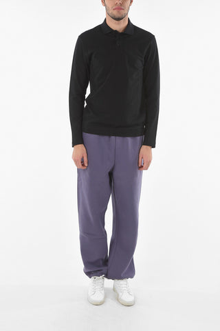 ZZEGNA Long-sleeved Stretch Cotton Polo
