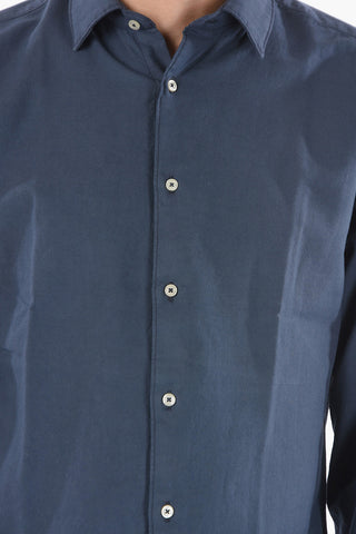 Flannel Shirt with Spread Collar