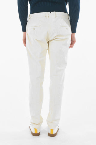 Ribbed Velour RAVAL Single-pleated Chino Pants 