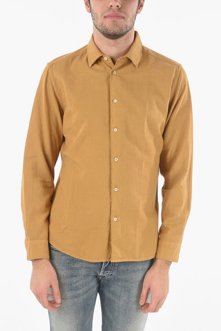 Flannel Shirt with Spread Collar