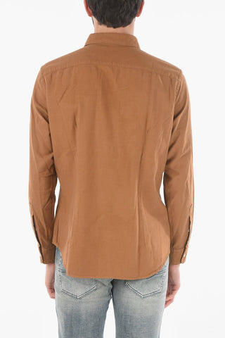Flanell Shirt with Spread Collar