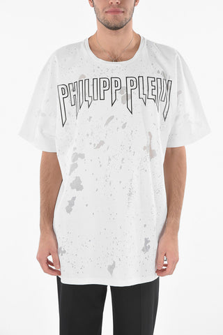 HOMME EST.1978 Logoed Destroyed Cotton Oversized T-Shirt