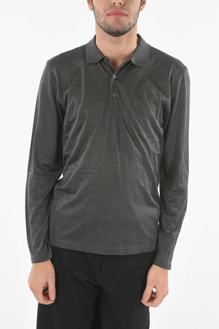 Silk Long Sleeved Polo
