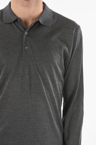 Silk Long Sleeved Polo