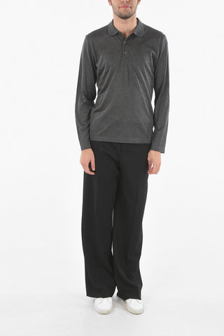Silk Long Sleeved Polo