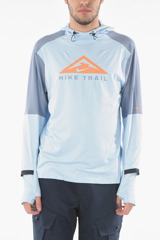 Contrasting Printed Lightweight DRI-FIT Hoodie