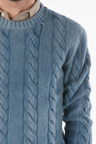 Maglia Girocollo in Lana Vergine Intrecciata