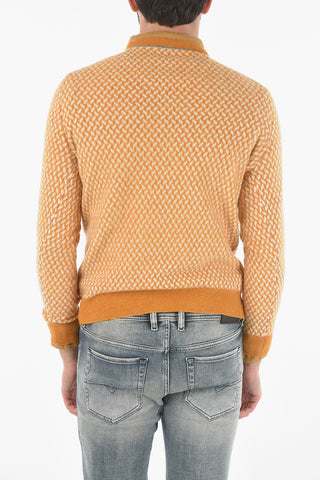 Wool-blend Chevron Crew-neck Sweater
