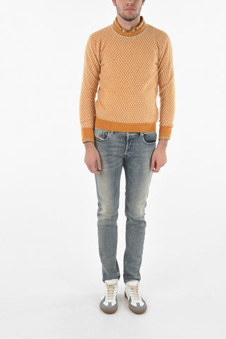 Wool-blend Chevron Crew-neck Sweater