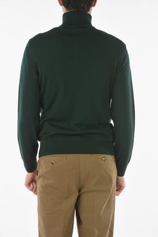 Maglia Mock Neck in Lana Vergine con Half Zip