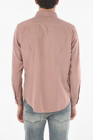 Camicia in Flanella con Collo Francese
