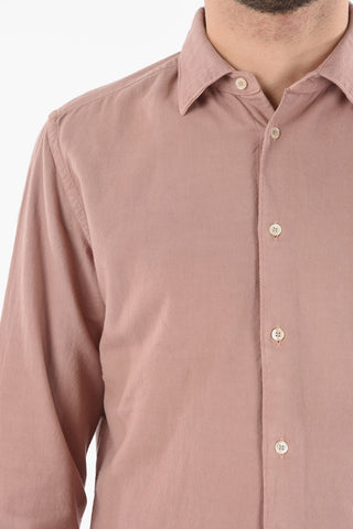 Spread Collar Flannel Shirt