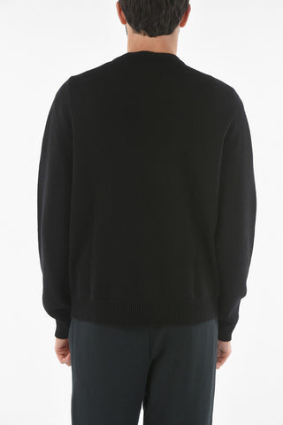 Crewneck Sweater with Monogram Nylon Front