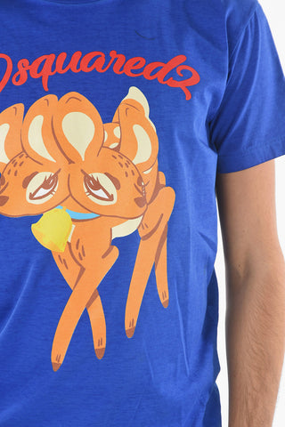 Crew Neck BAMBI Front Printed T-Shirt