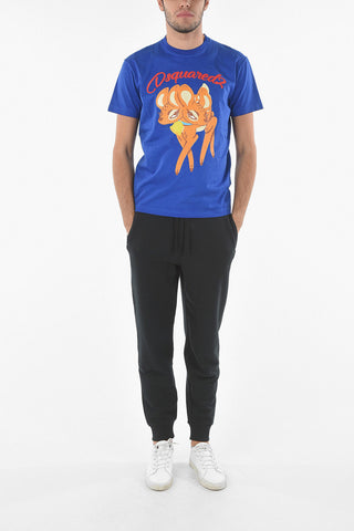 Crew Neck BAMBI Front Printed T-Shirt
