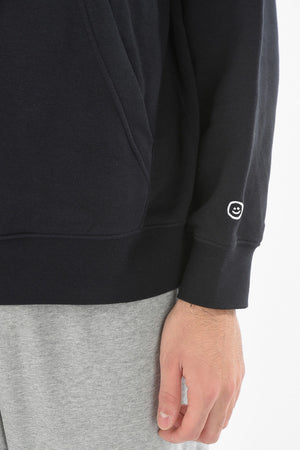 Felpa in Cotone Felpato con Cappuccio e Logo Ricamato