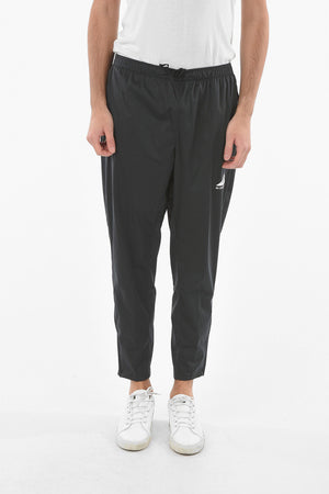 Solid-Colored Joggers with Ankle Zip
