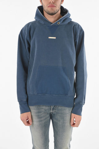 MM10 Felpa in Cotone Garzato con Cappuccio