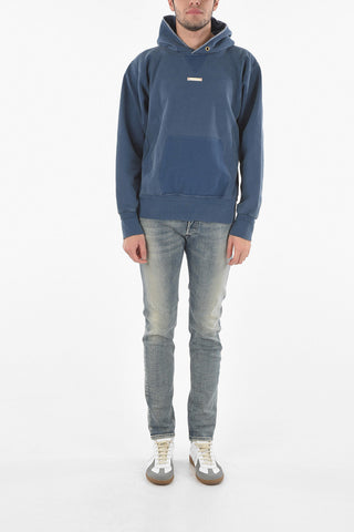 MM10 Felpa in Cotone Garzato con Cappuccio