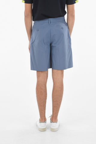 Single-pleated Cotton Chino Shorts