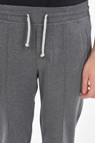 Joggers in Misto Cotone con Tasche a Filo