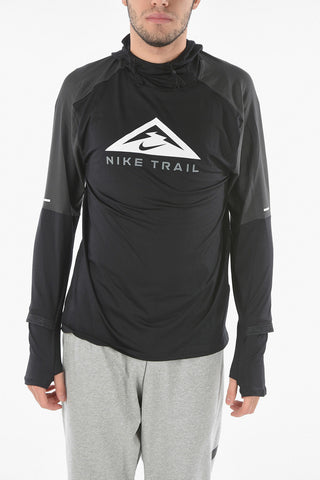Felpa Leggera DRI-FIT con Cappuccio e Stampa a Contrasto