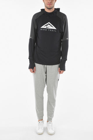 Felpa Leggera DRI-FIT con Cappuccio e Stampa a Contrasto