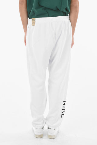 Joggers a Tinta Unita con Logo Ricamato