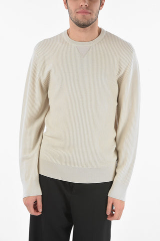 Ribbed Wool Crewneck Sweater