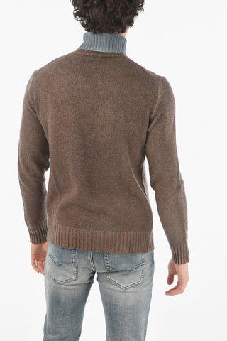 Two Tone Turtleneck Sweater