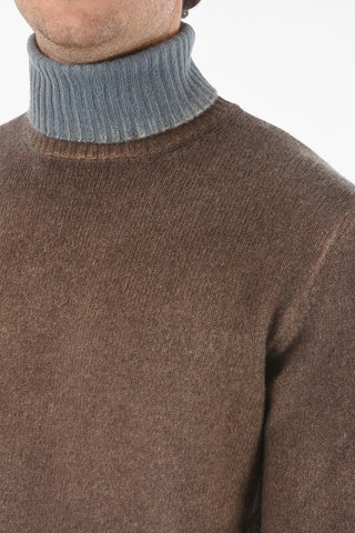 Two Tone Turtleneck Sweater