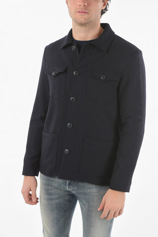 Patches Pockets Virgin Wool Derby Blazer