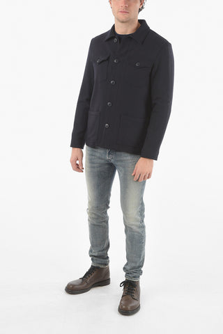 Patches Pockets Virgin Wool Derby Blazer