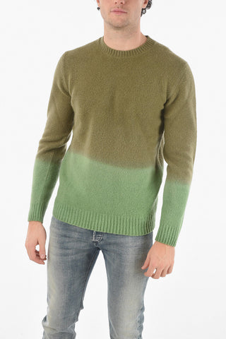 Virgin Wool Crewneck Sweater with Gradient