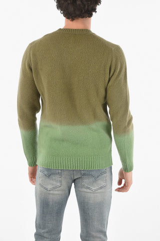 Virgin Wool Crewneck Sweater with Gradient