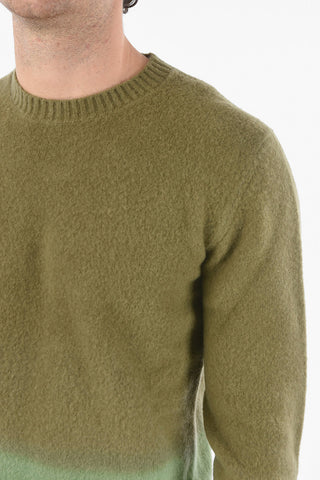 Virgin Wool Crewneck Sweater with Gradient