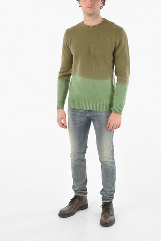Virgin Wool Crewneck Sweater with Gradient