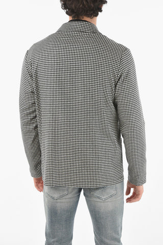 gingham checked Derby Blazer with Double Breast Pockets