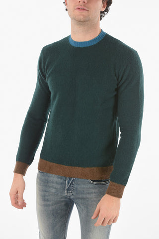 Crewneck Sweater with Contrasting Trimmings