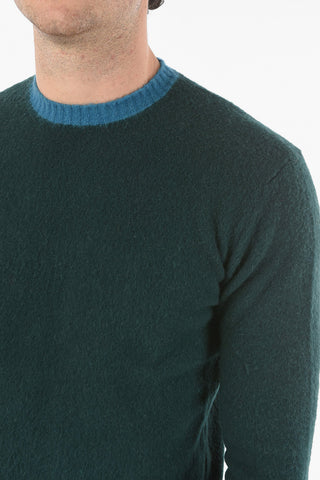Crewneck Sweater with Contrasting Trimmings