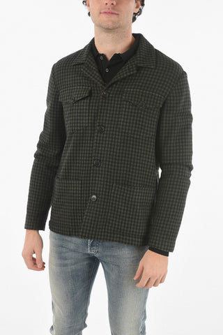 Vichy Checked Virgin Wool and Cashmere Saharan Blazer