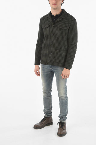 Vichy Checked Virgin Wool and Cashmere Saharan Blazer