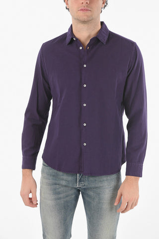 Flannelette Cotton Shirt with Classic Collar