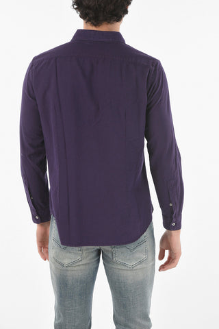 Flannelette Cotton Shirt with Classic Collar