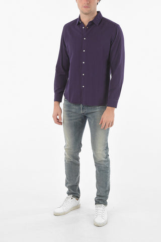 Flannelette Cotton Shirt with Classic Collar